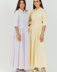 Double Buckle Maxi  Pale Yellow