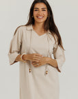Cotton Charm Dress Tan