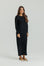 Relaxed Ribbed Maxi Black