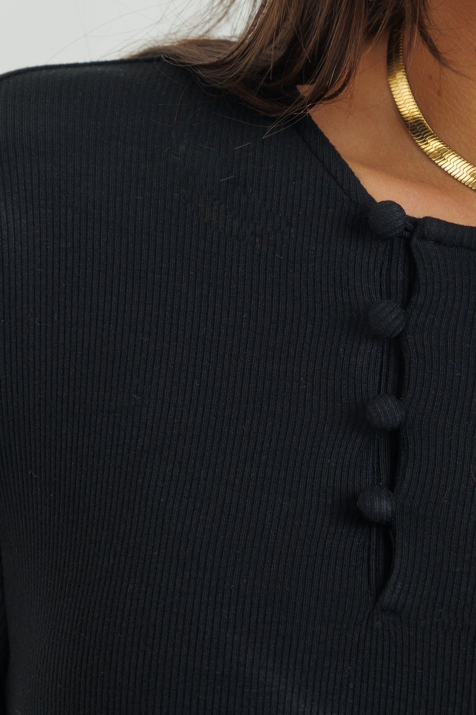 Relaxed Ribbed Maxi Black – LOU&UP