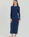 Relaxed Ribbed Maxi Navy