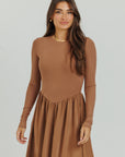 V maxi Dress Chocolate