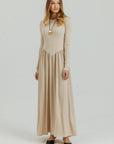 V maxi Dress Cream