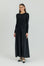 V maxi dress black