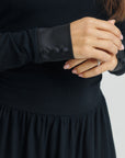 Side Ruched Dress Black