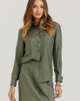 Lace Slip Skirt Sage Green