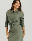 Embroidered Blouse Sage Green