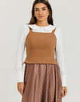 Buckle Jumper Brown Polka Dot