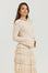 Thin Knit Ruffle Top Cream