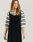 Braided Slip Dress Black