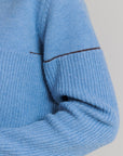 Collar Knit Sweater , Powder Blue