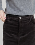 Grey Corduroy Skirt