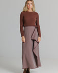 Herringbone Skirt Brown