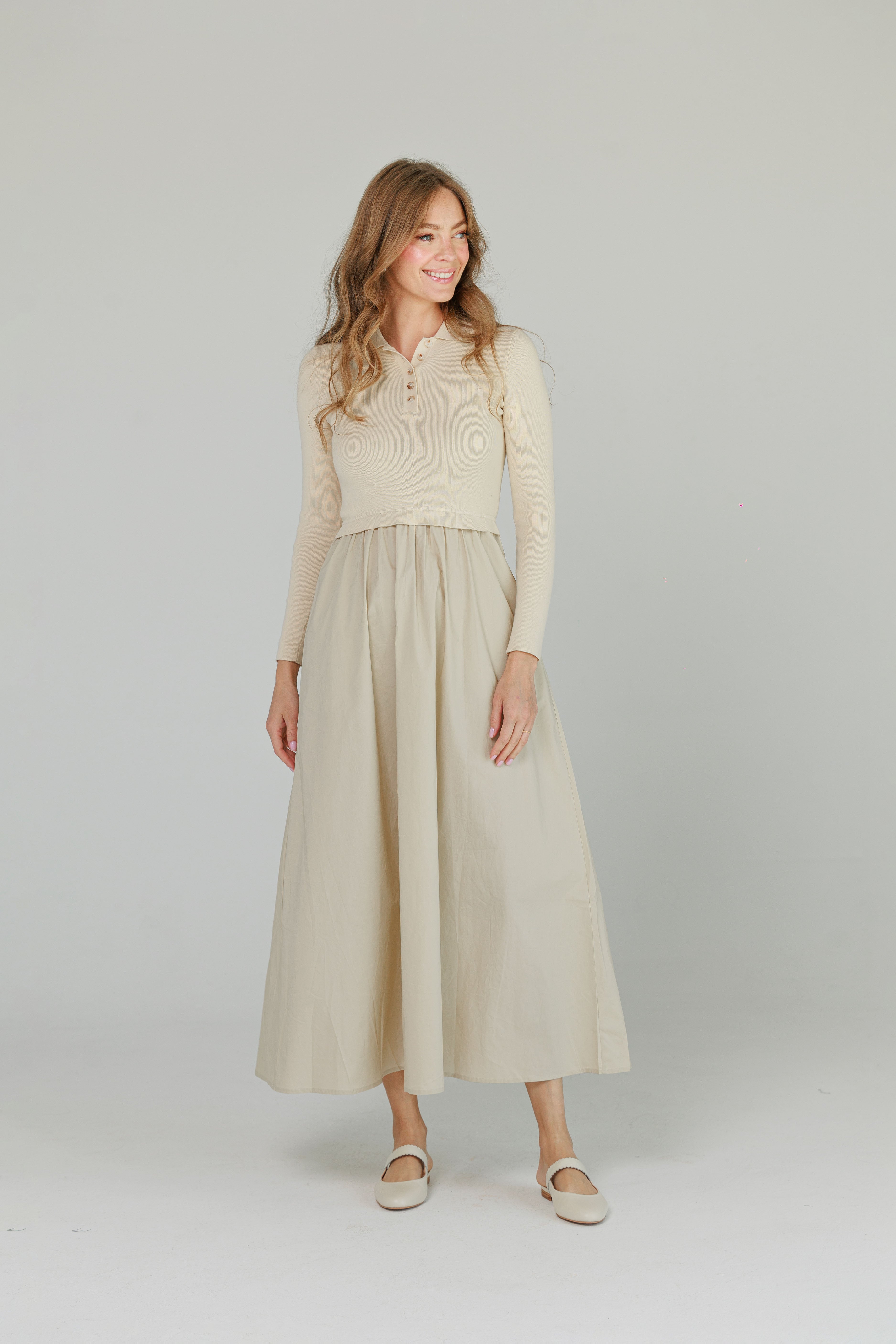 Cream Polo Maxi XXL