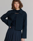 Pinstripe jacket, navy