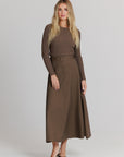 Fit and flare skirt brown