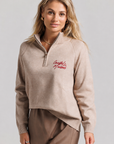 Coastal Sweater - Tan & Red