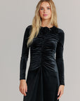 Velvet Rosette dress black