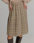 Plaid Pleated Skirt