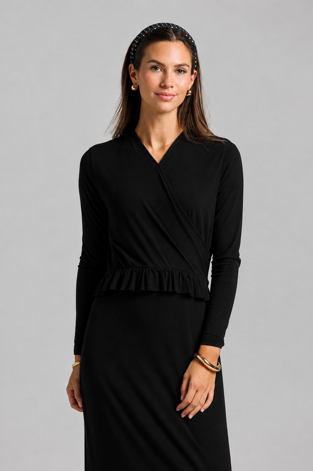 Stretch Cotton Dress - Black