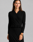 Stretch Cotton Dress - Black