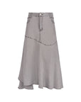 Stretch denim skirt grey