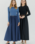 Collar Pointelle Maxi  Blue