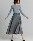 Fit and flare skirts gray