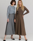Fit and flare skirts gray