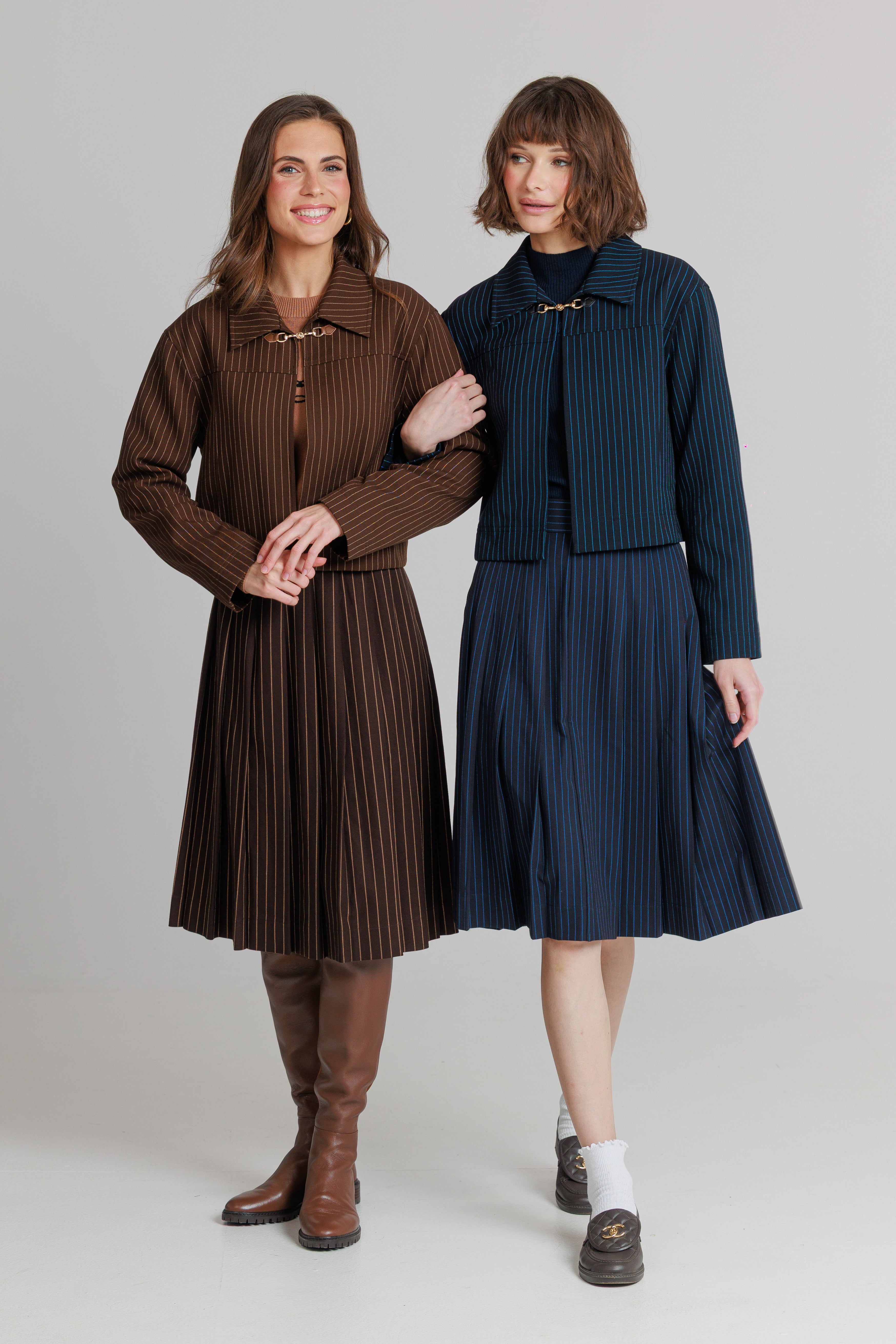 Pinstripe jacket brown