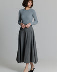 Fit and flare skirts gray