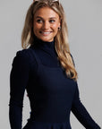 Tweed Jumper and Turtleneck - Navy