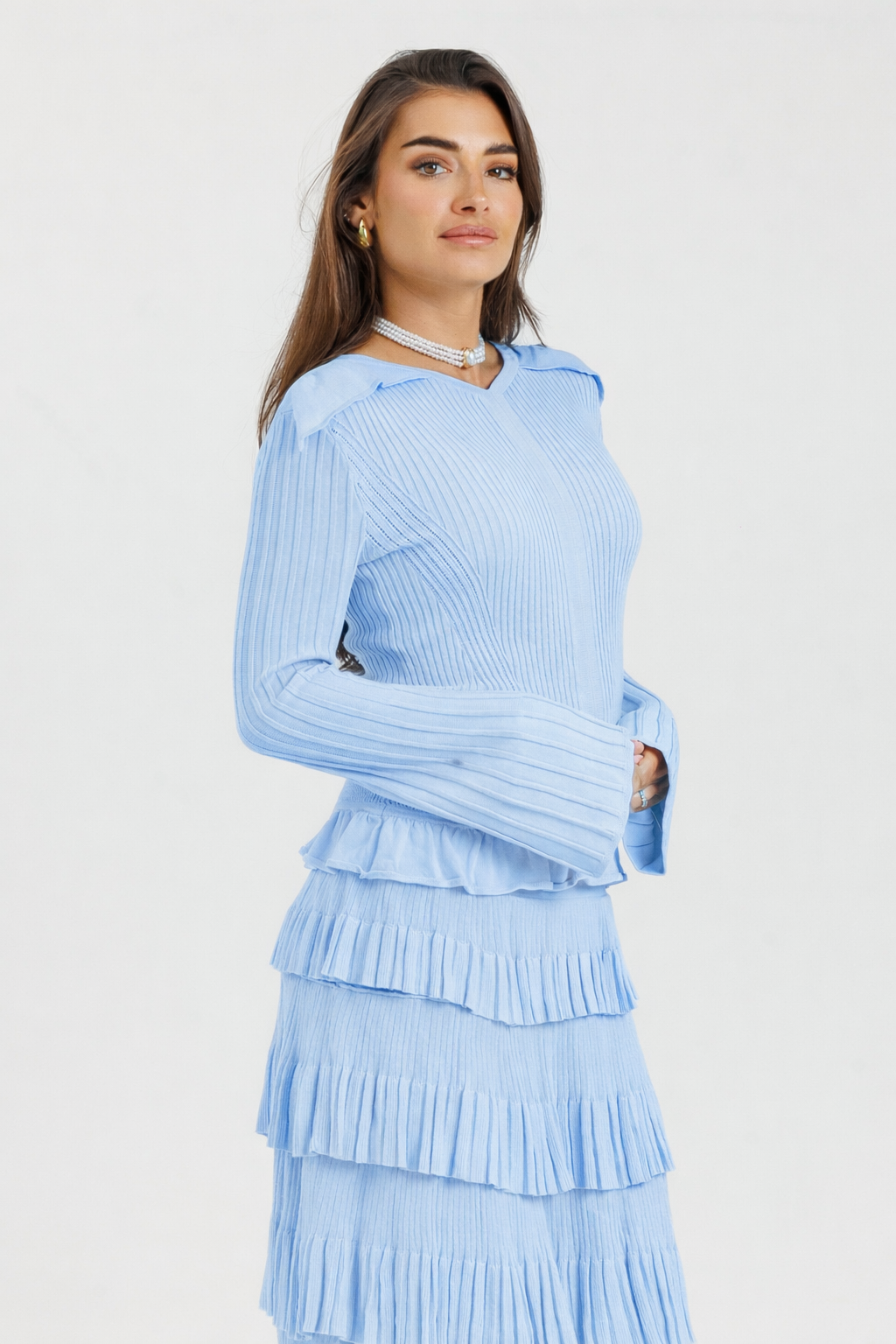 blue ruffle top dress Romance Ruffle Dress, in Steel Blue Luxe Satin, Size: Medium | Show Me Your Mumu