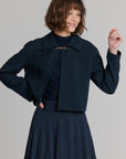 Pinstripe jacket, navy