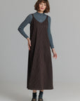 Pinstripe Slip Jumper Brown
