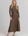 Fit and flare skirt brown