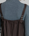 Pinstripe Slip Jumper Brown