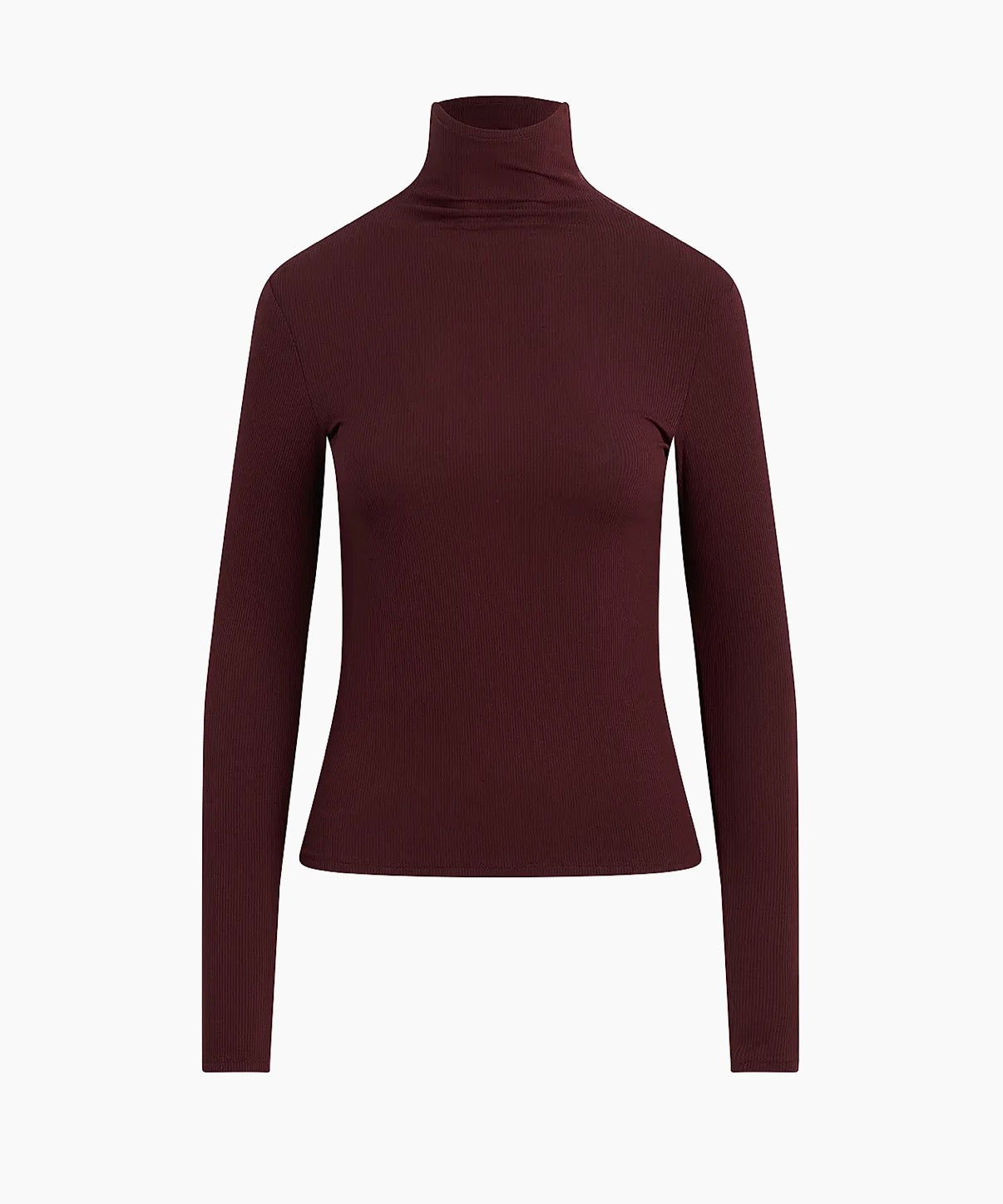 Basic Stretch Turtleneck - Maroon