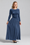 Velvet V Side Line Maxi - Powder Blue