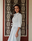 Double Buckle Dress Blue