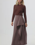 Herringbone Skirt Brown