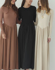 V maxi Dress Chocolate