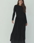 Side Ruched Dress Black