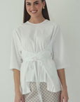 Wrap Tie Tee White
