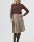 Plaid Pleated Skirt