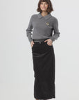 Grey Corduroy Skirt