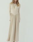 V maxi Dress Cream